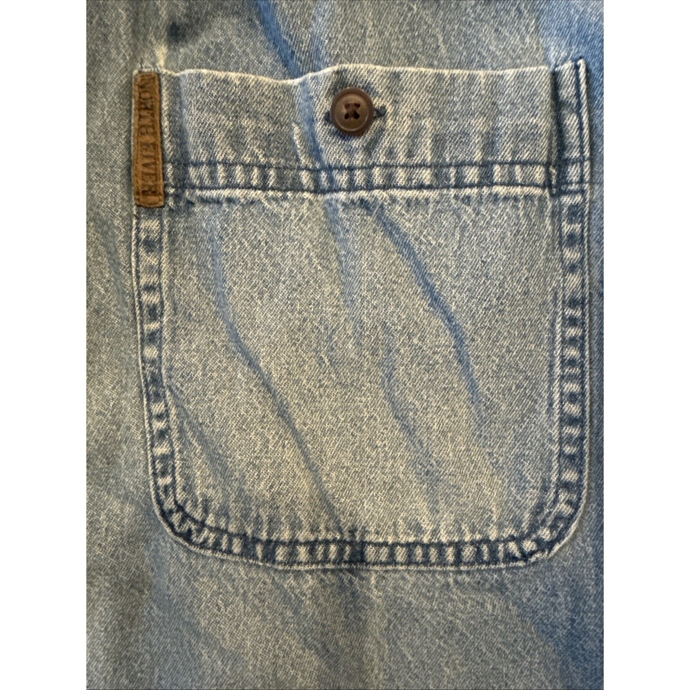 North River Outfitters Denim Mens XXL Shooting Shirt Button Down Elbow Pads - Picture 7 of 11